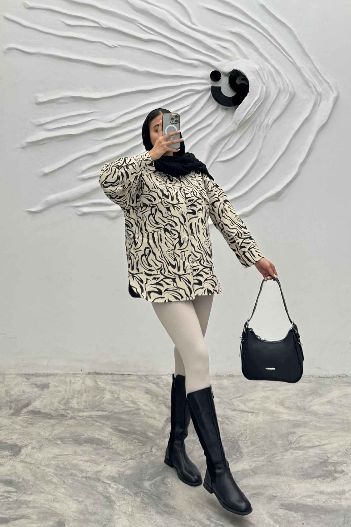 شکت کتان چاپی آستردار جکسون