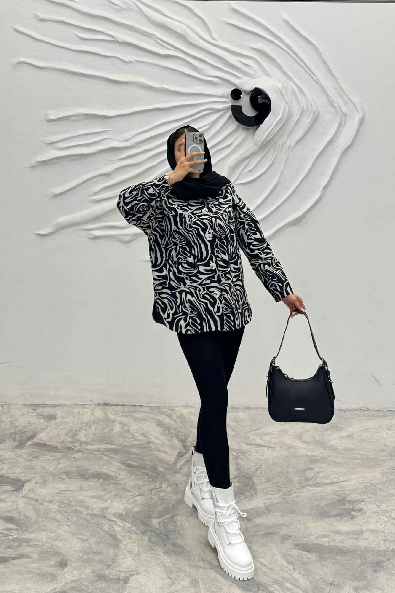 شکت کتان چاپی آستردار جکسون