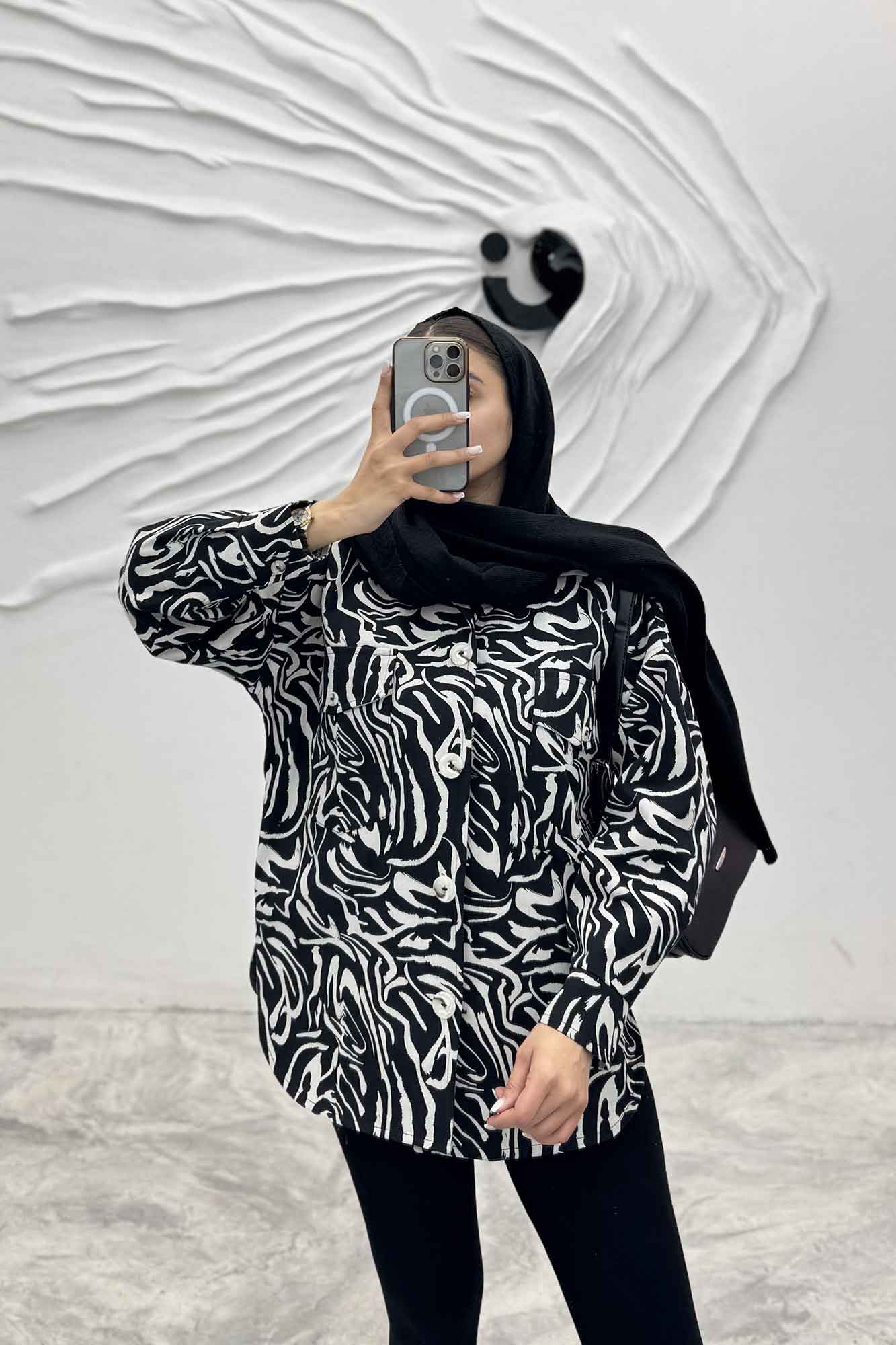 شکت کتان چاپی آستردار جکسون