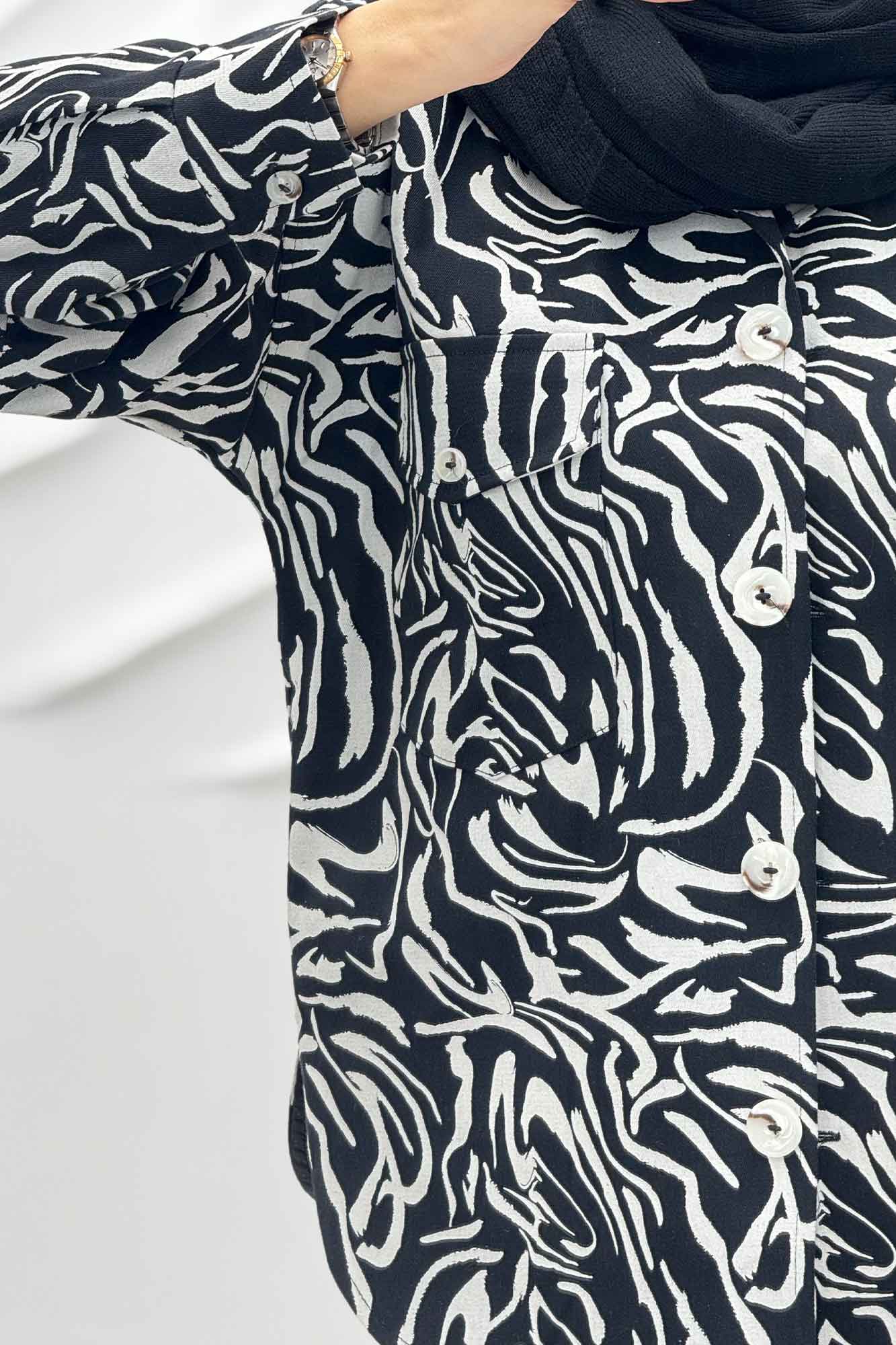 شکت کتان چاپی آستردار جکسون