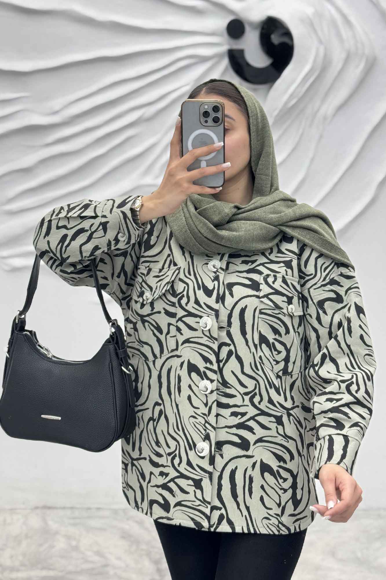 شکت کتان چاپی آستردار جکسون