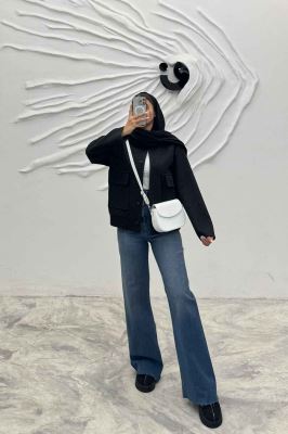 کت فوتر جناقی یقه سه سانت جیب پاکتی ناتالی