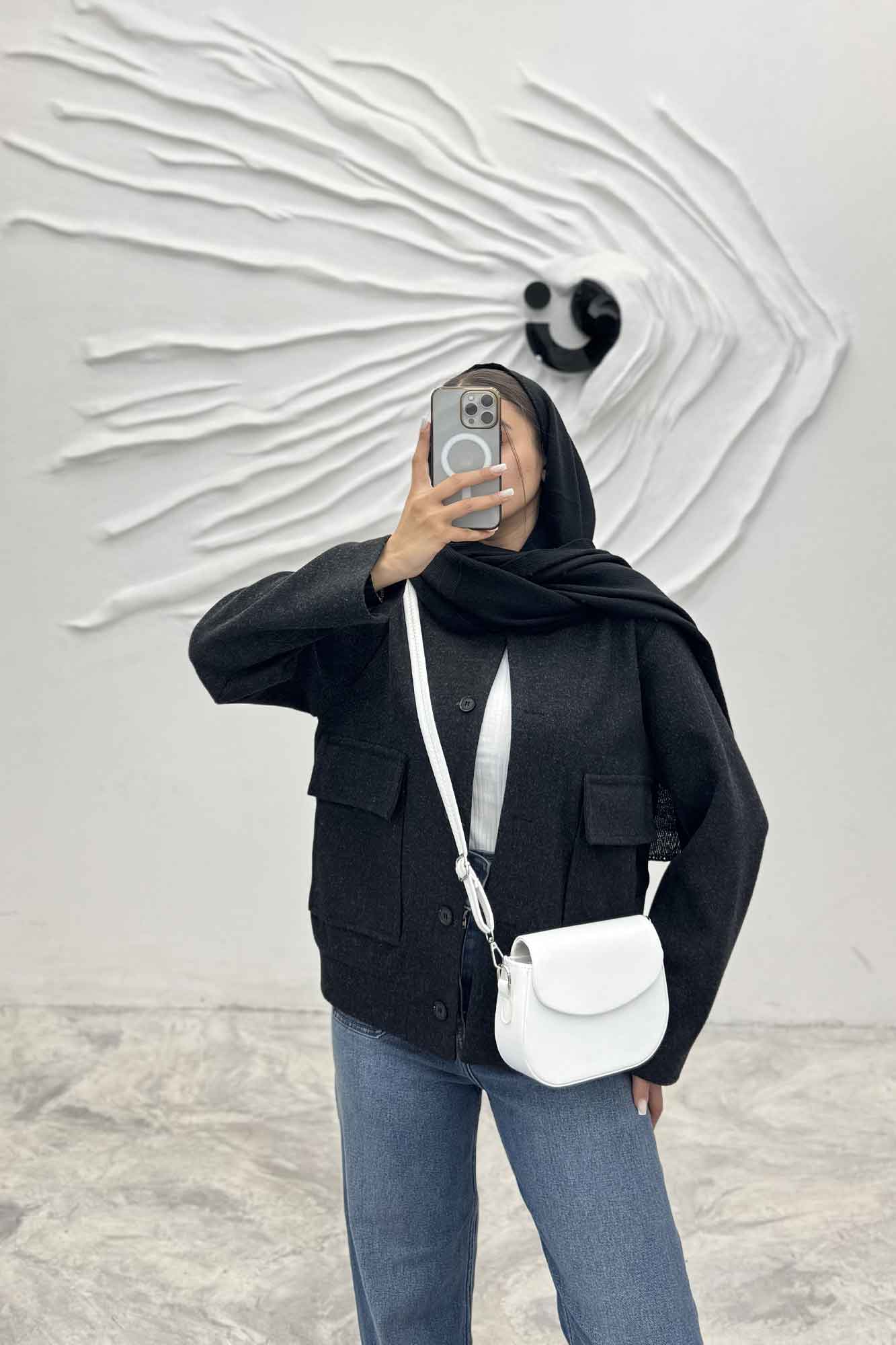 کت فوتر جناقی یقه سه سانت جیب پاکتی ناتالی