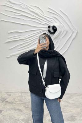 کت فوتر جناقی یقه سه سانت جیب پاکتی ناتالی