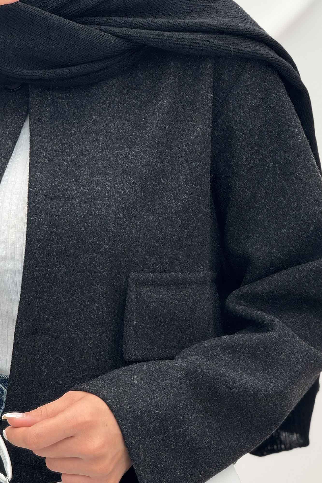 کت فوتر جناقی یقه سه سانت جیب پاکتی ناتالی