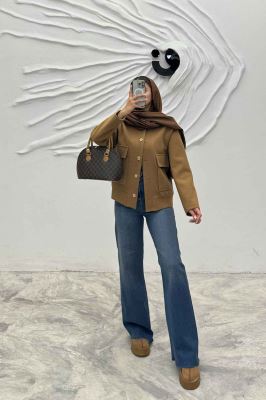 کت فوتر جناقی یقه سه سانت جیب پاکتی ناتالی