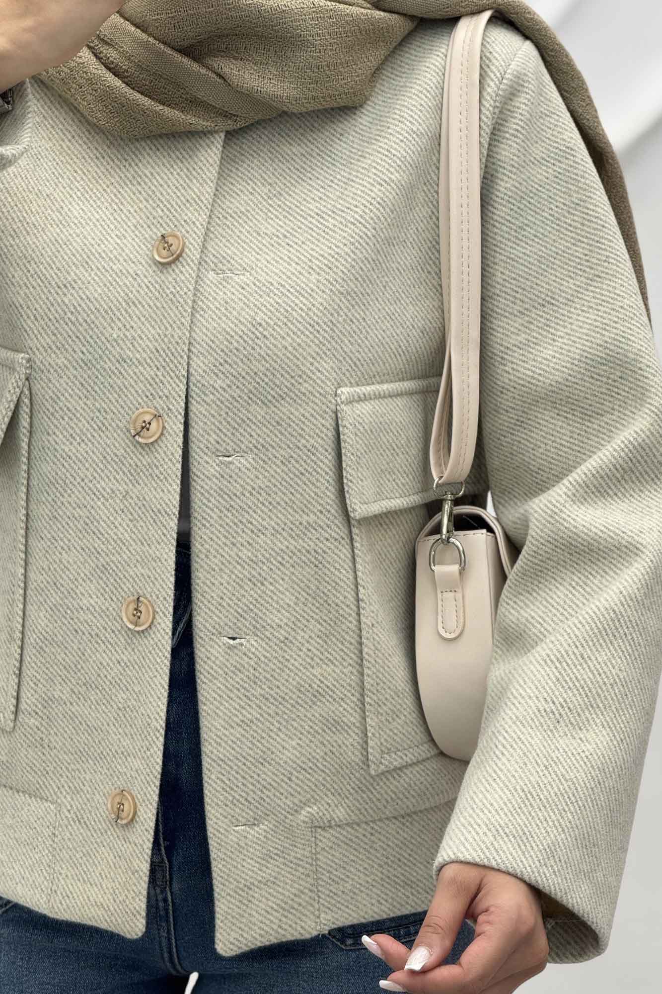 کت فوتر جناقی یقه سه سانت جیب پاکتی ناتالی