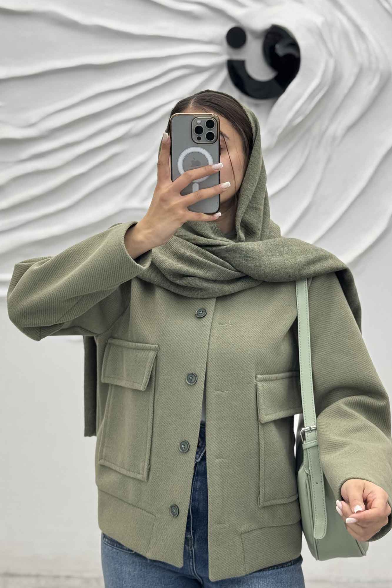 کت فوتر جناقی یقه سه سانت جیب پاکتی ناتالی