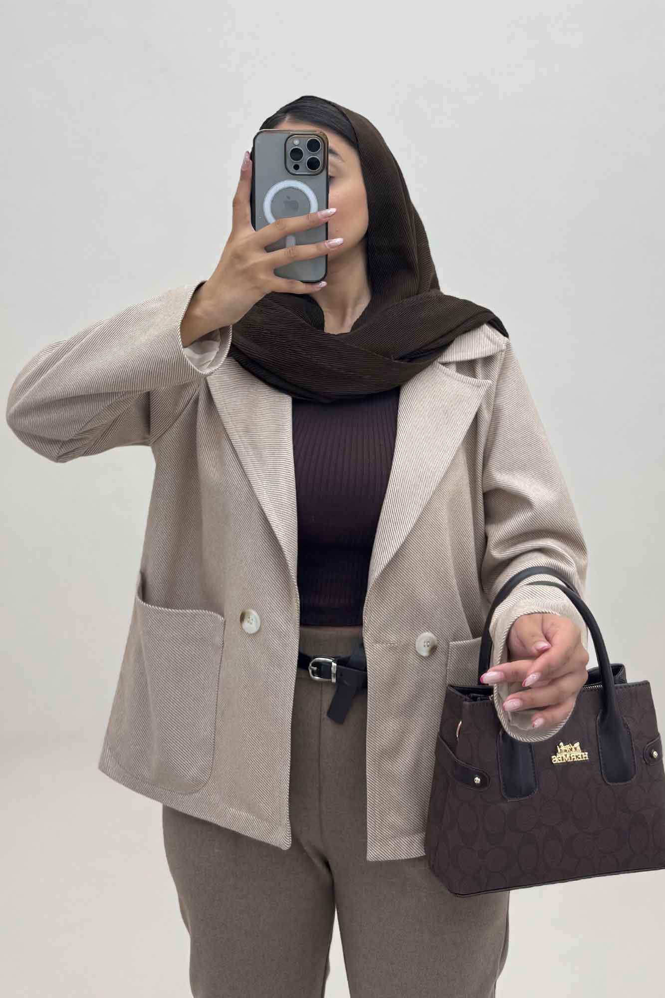 کت فوتر کجراه آستردار سه جیب گونش