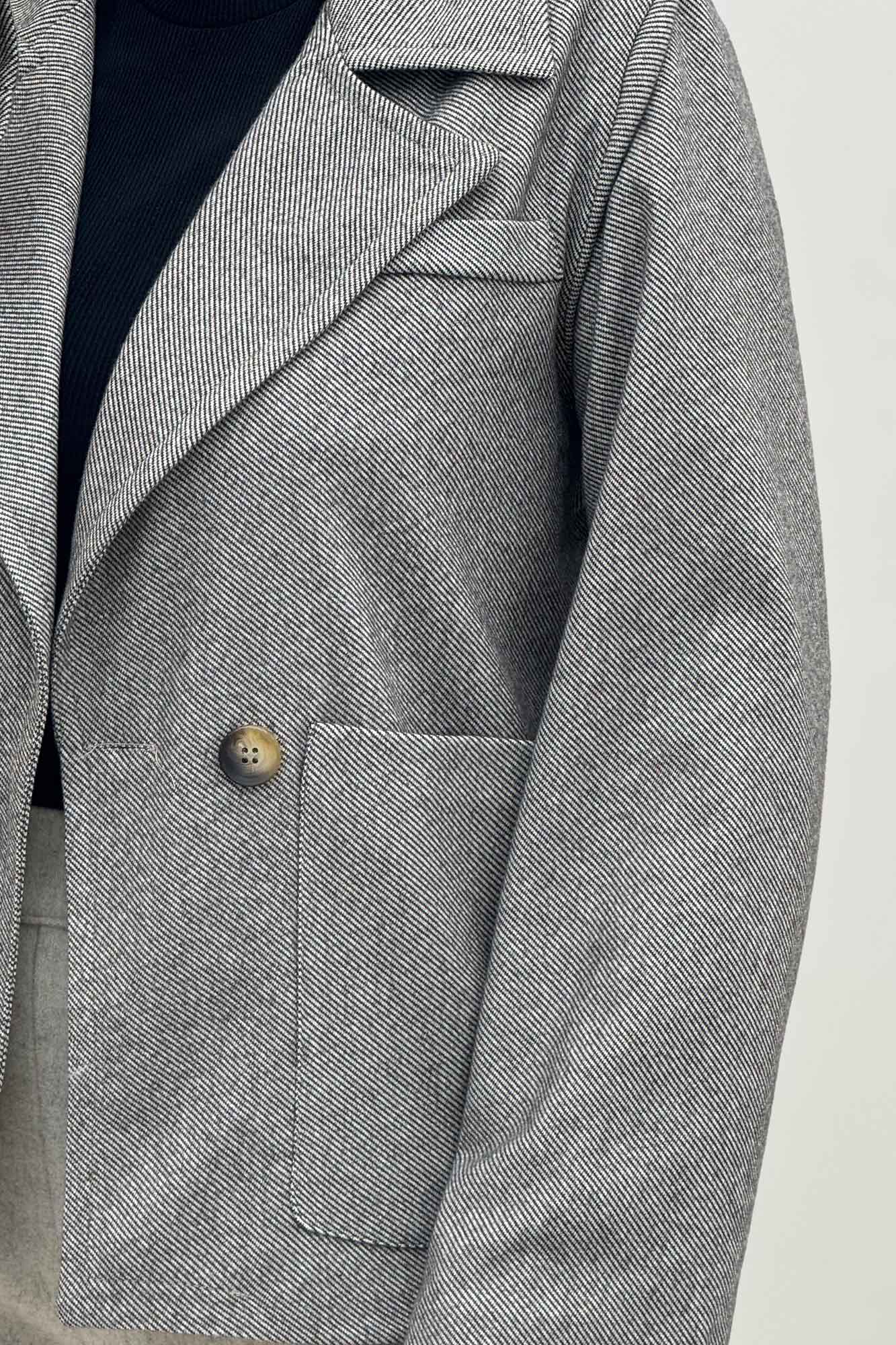 کت فوتر کجراه آستردار سه جیب گونش