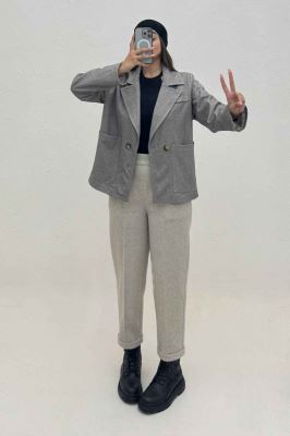 کت فوتر کجراه آستردار سه جیب گونش