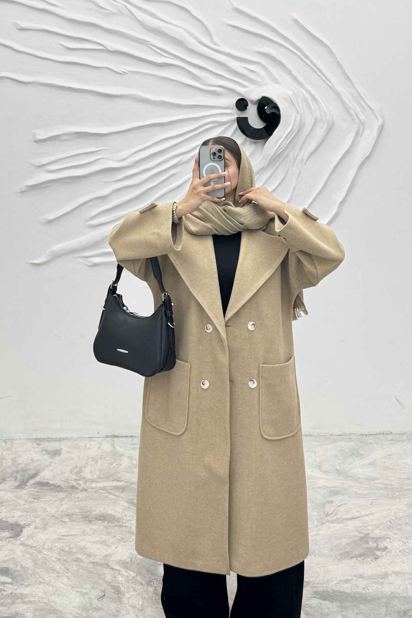 پالتو فوتر بلند دو جیب رو مارال