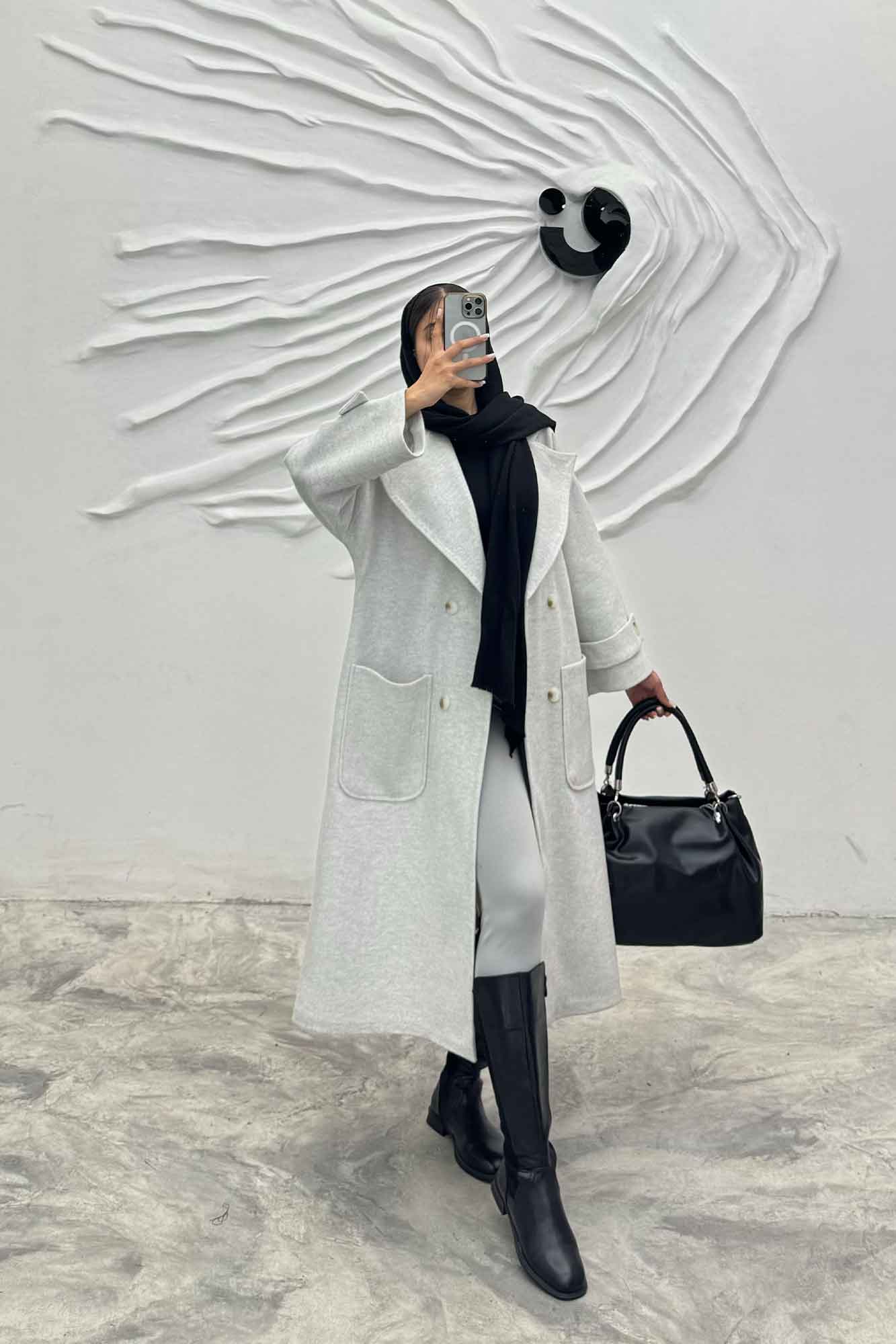 پالتو فوتر بلند دو جیب رو مارال