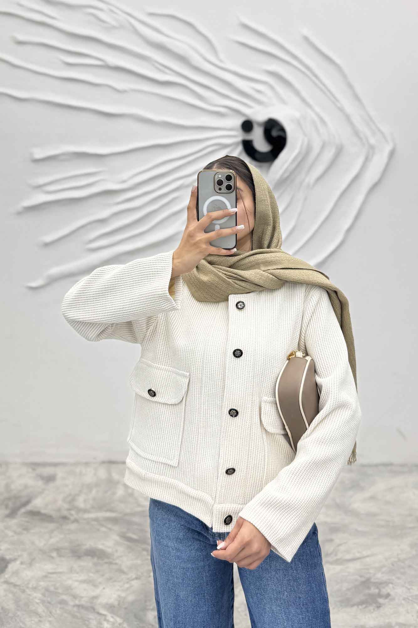 کت دو جیب لمزور بیسکویتی آستردار آیسو