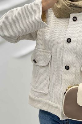 کت دو جیب لمزور بیسکویتی آستردار آیسو