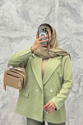 کت آستردار دو دکمه لمزور مخملی ایزابل