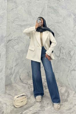 کت آستردار دو دکمه لمزور مخملی ایزابل