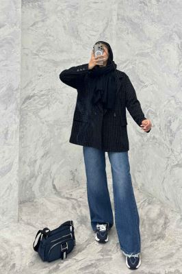 کت آستردار دو دکمه لمزور مخملی ایزابل