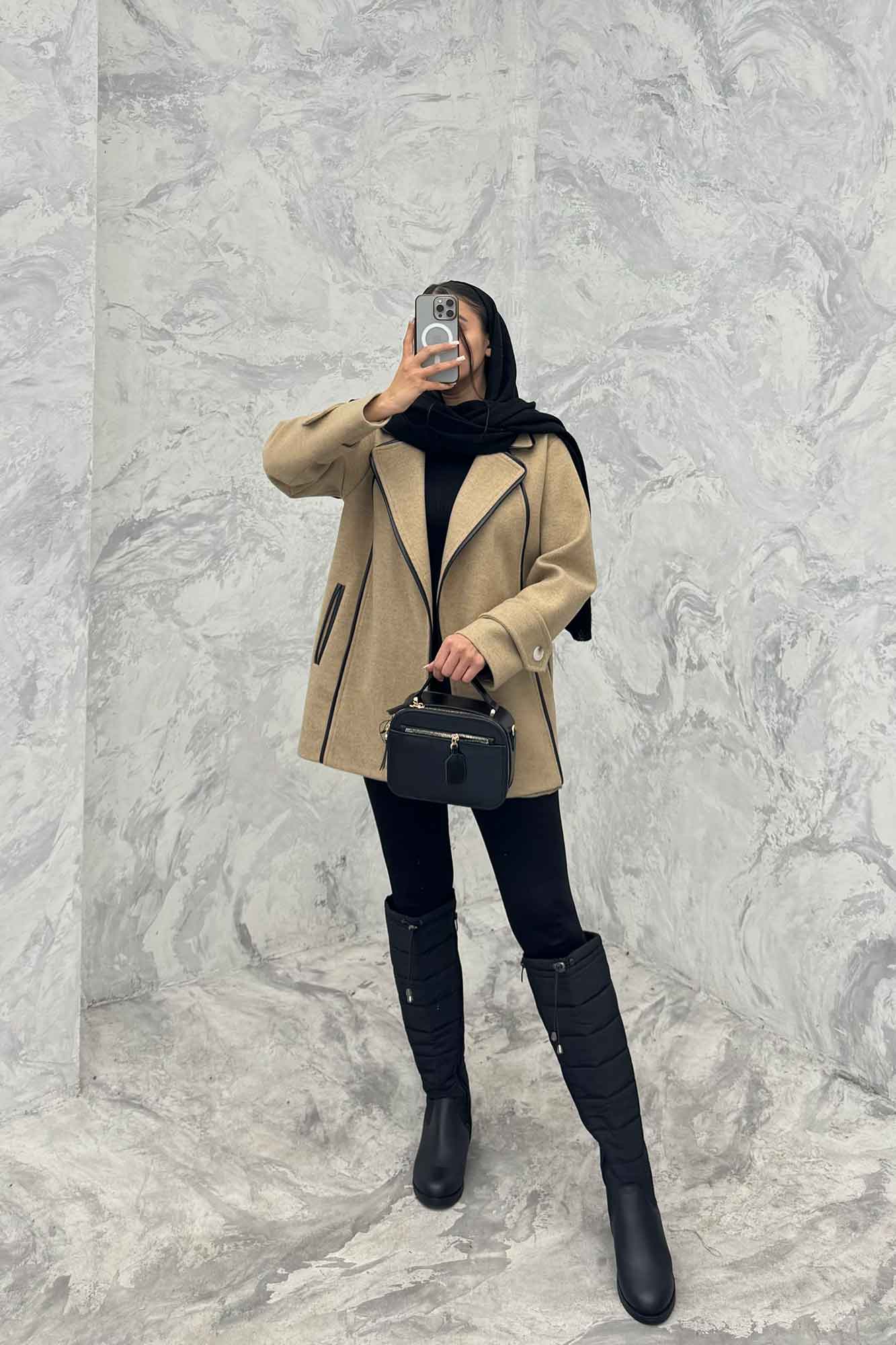 کت فوتر آستردار مغزی دوزی چرم