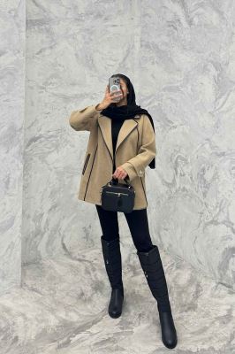 کت فوتر آستردار مغزی دوزی چرم