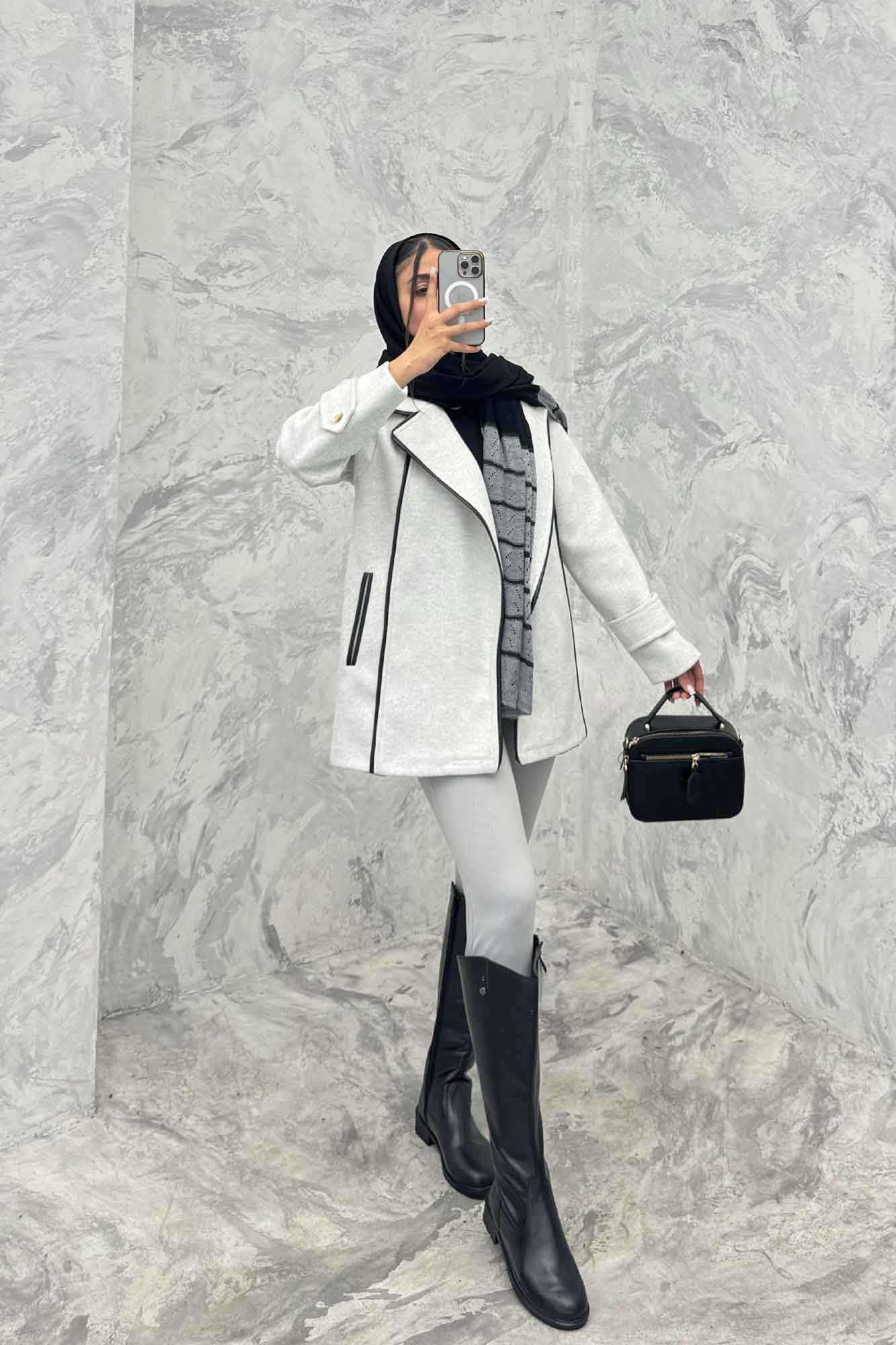 کت فوتر آستردار مغزی دوزی چرم