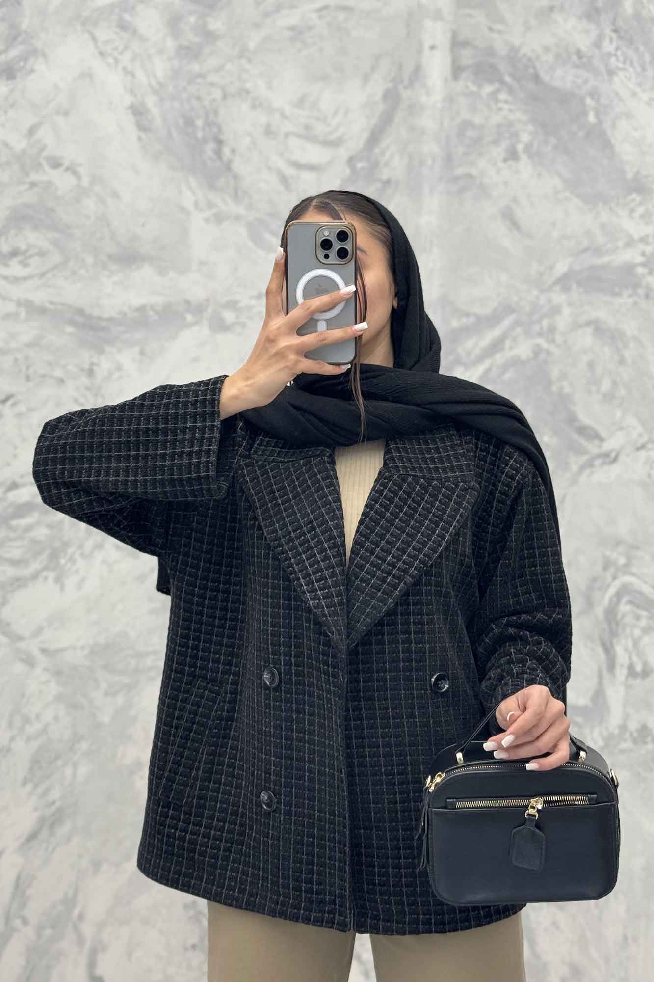 کت آستردار لمزور مخملی لیلی