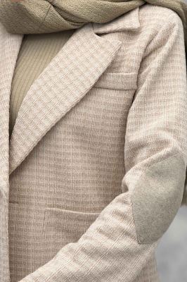 کت آستردار لمزور مخملی سه جیب رز