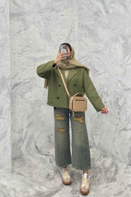 کت آستردار چهار دکمه توییت پشمی