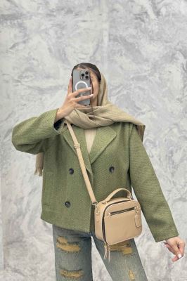 کت آستردار چهار دکمه توییت پشمی