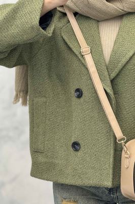 کت آستردار چهار دکمه توییت پشمی