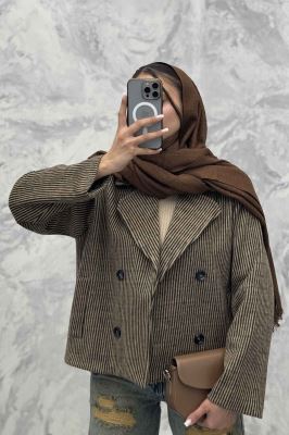 کت آستردار چهار دکمه توییت پشمی