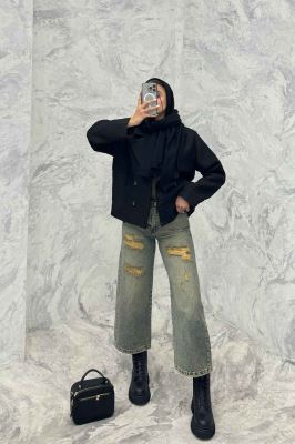 کت آستردار چهار دکمه توییت پشمی