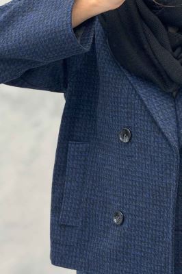 کت آستردار چهار دکمه توییت پشمی