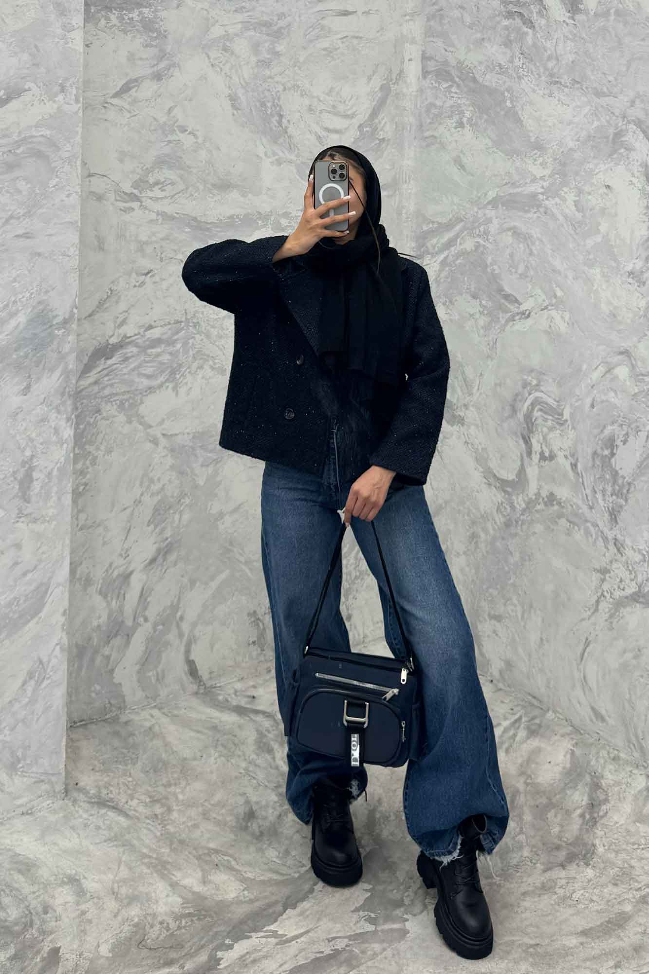 کت آستردار چهار دکمه توییت پشمی