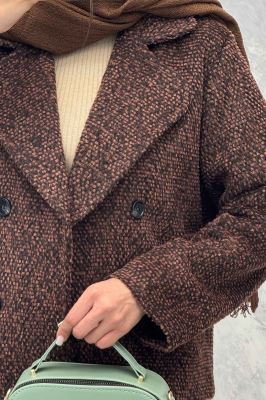 کت آستردار چهار دکمه توییت پشمی