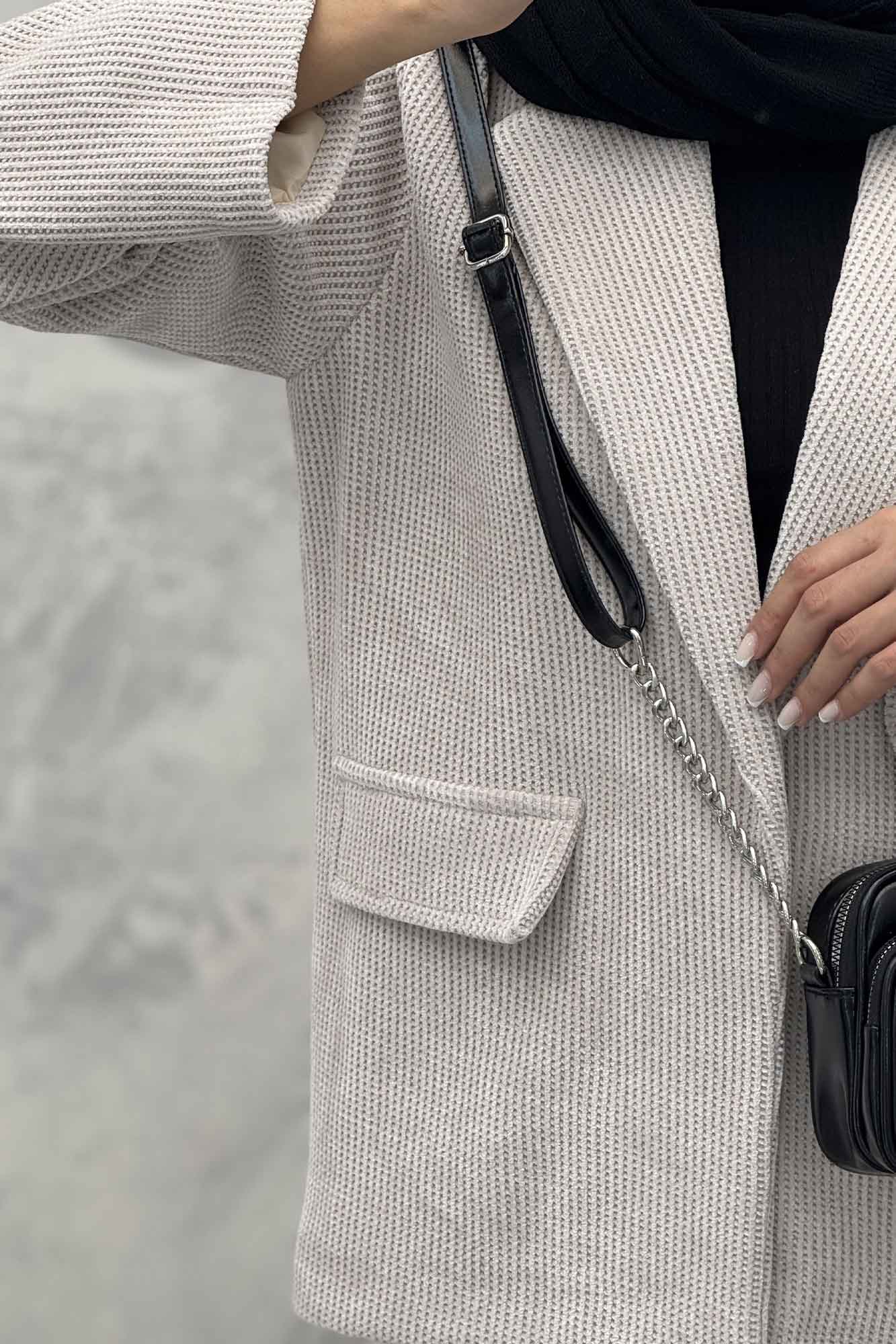 پالتو آستردار جیب نما لمزور بیسکویتی تیلور