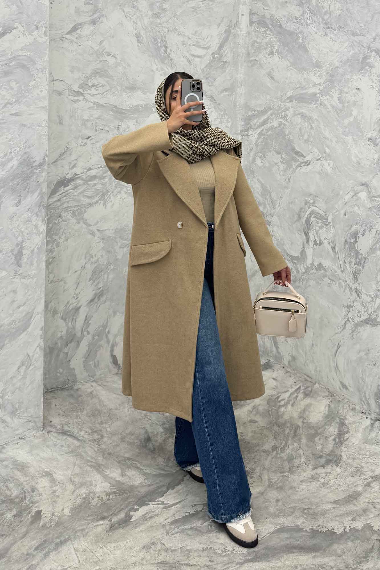 پالتو فوتر بلند جیب نما جنسیس