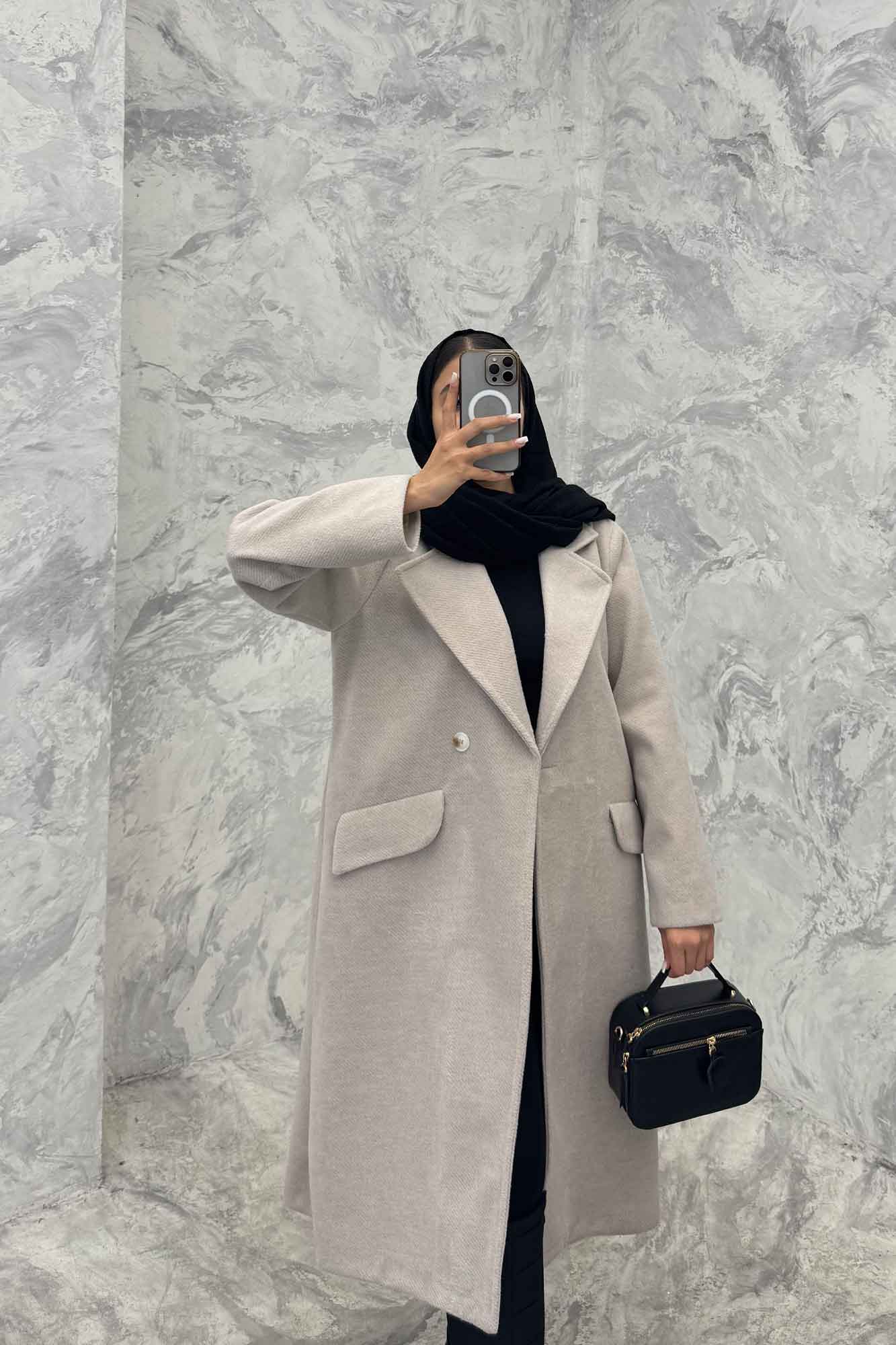 پالتو فوتر جناقی بلند آستردار MAYA