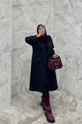 پالتو فوتر جناقی بلند آستردار MAYA