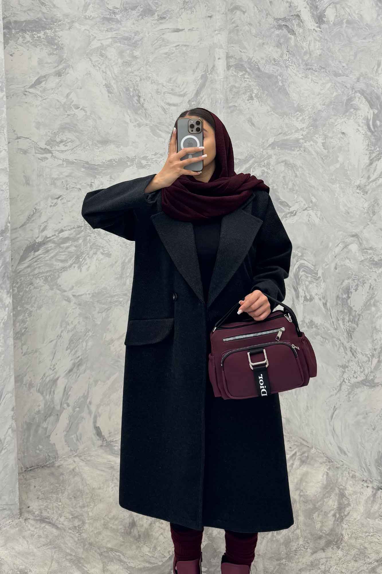 پالتو فوتر جناقی بلند آستردار MAYA