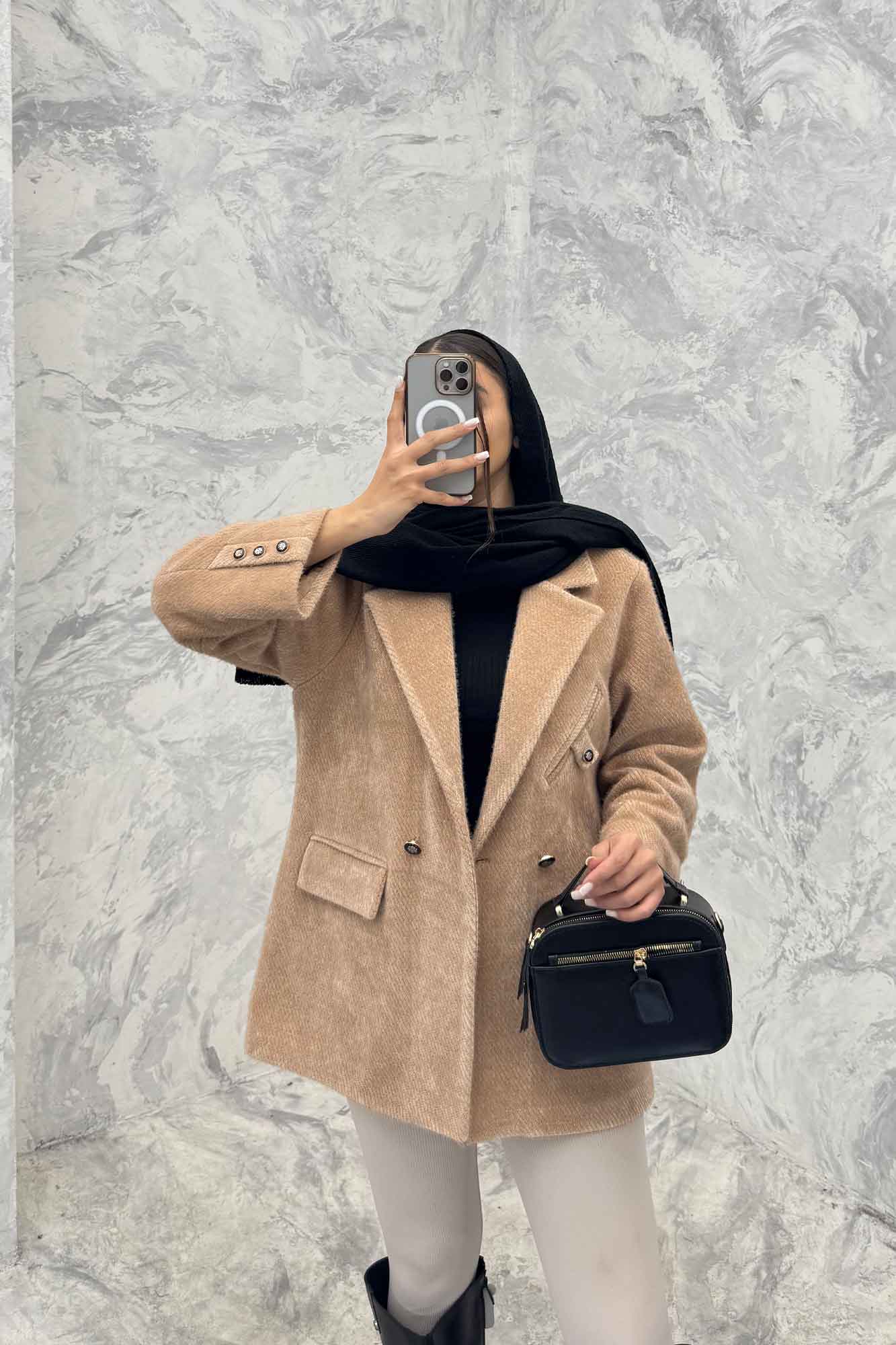 پالتو کتی لمزور آستردار دو دکمه HENRY