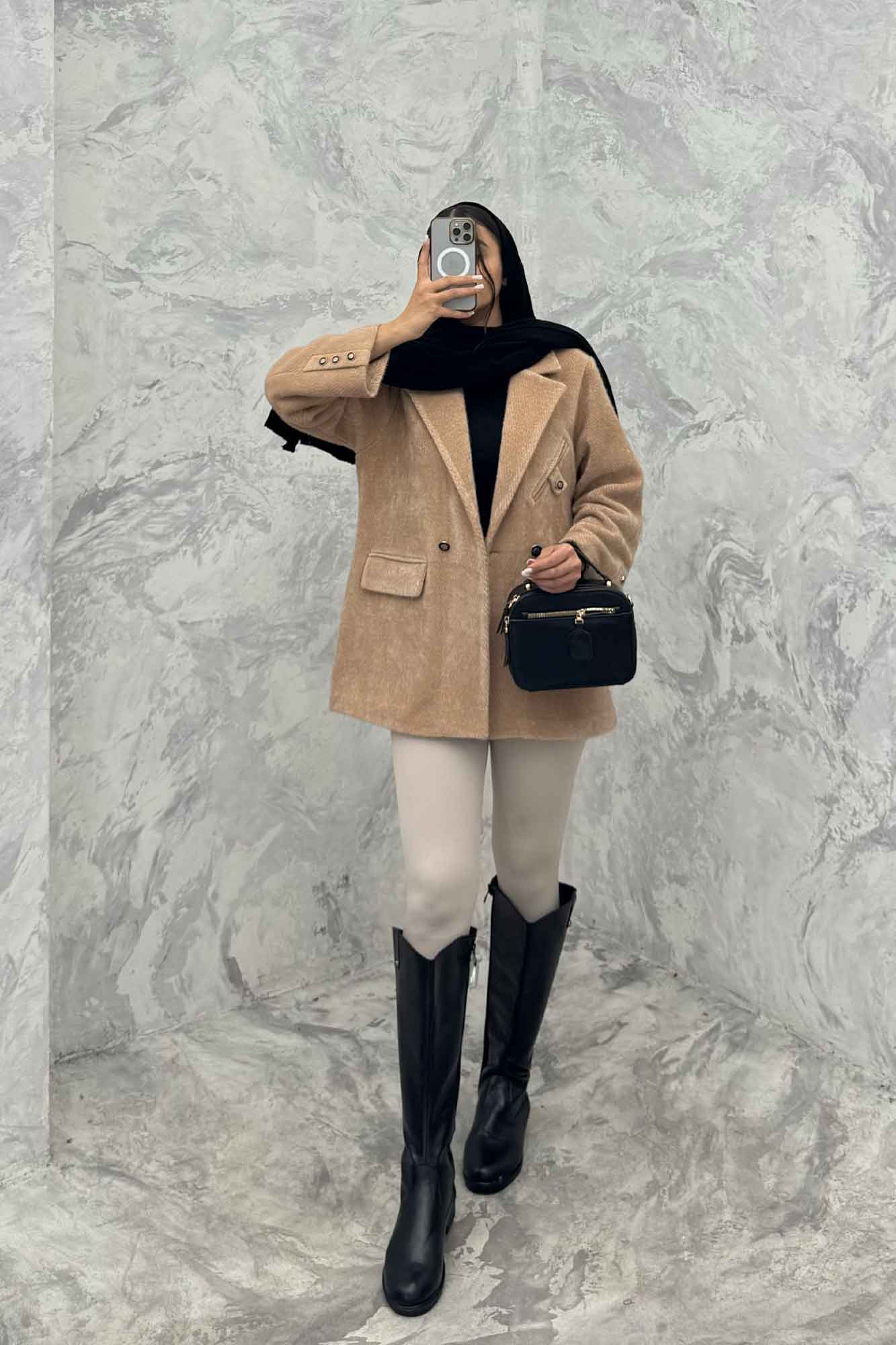 پالتو کتی لمزور آستردار دو دکمه HENRY