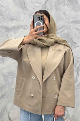 کت فوتر کجراه آستردار چهار دکمه سوزان