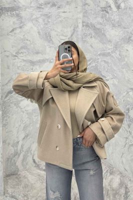 کت فوتر کجراه آستین پاگن آستردار باربارا