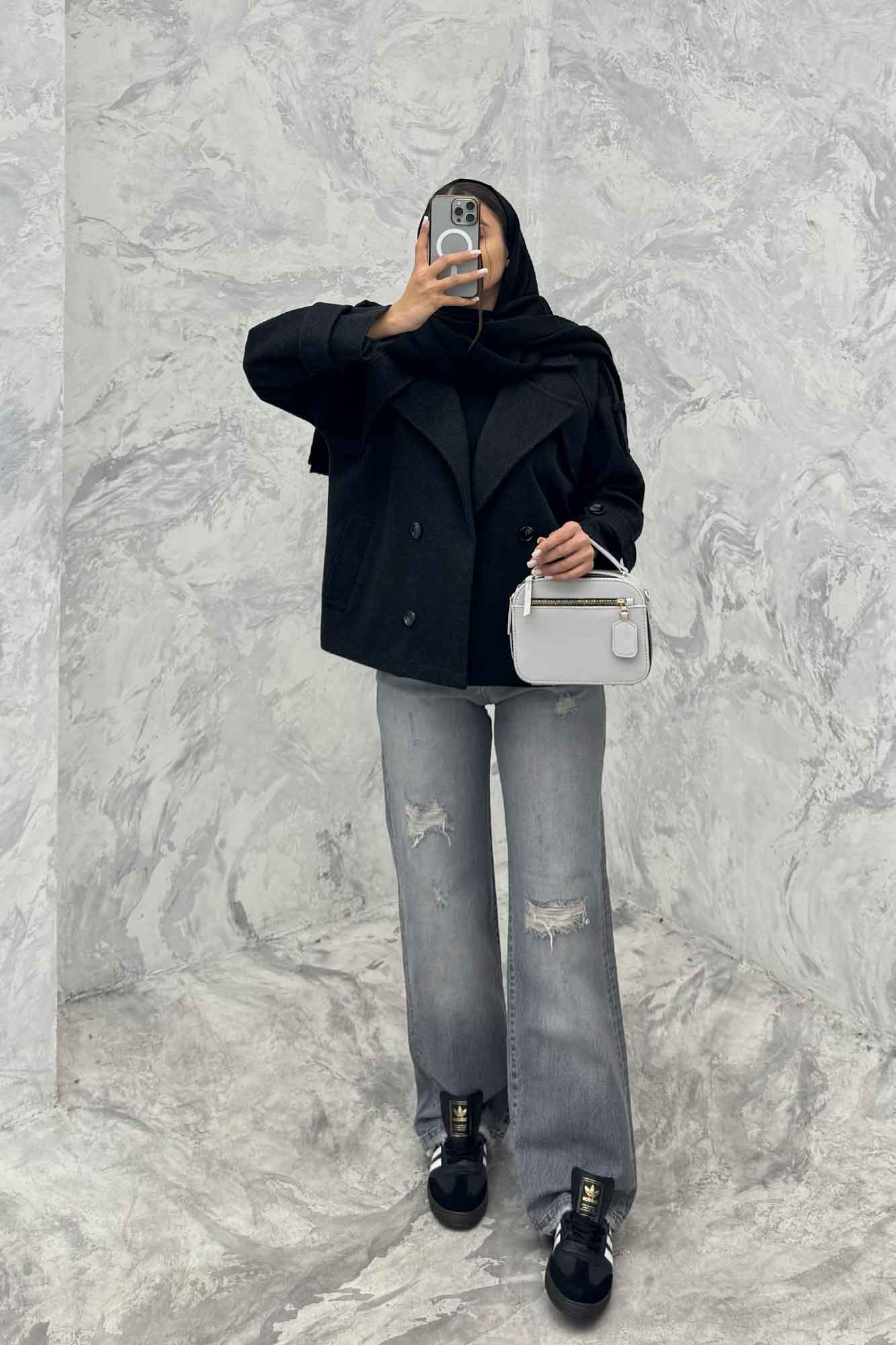 کت فوتر کجراه آستین پاگن آستردار باربارا