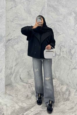 کت فوتر کجراه آستین پاگن آستردار باربارا