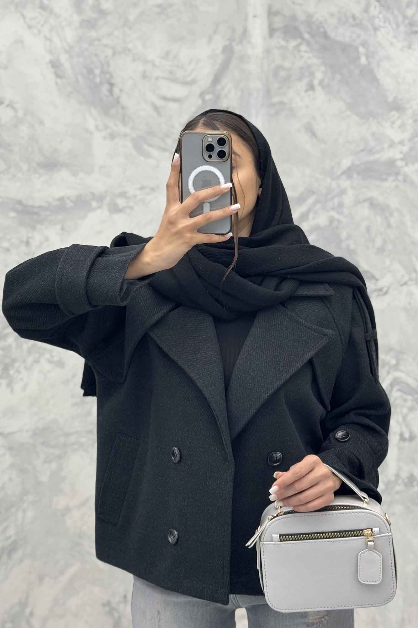 کت فوتر کجراه آستین پاگن آستردار باربارا