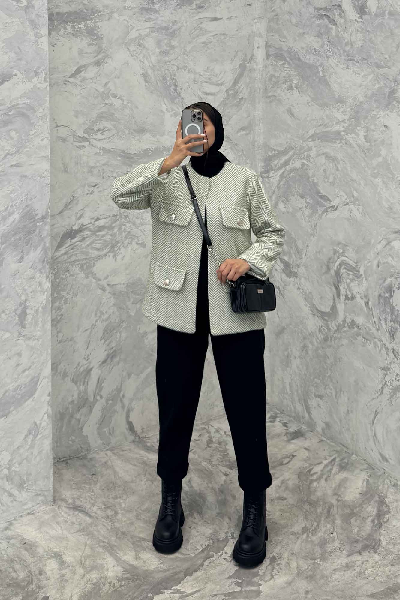 کت چهار جیب لمزور زیگزاگ