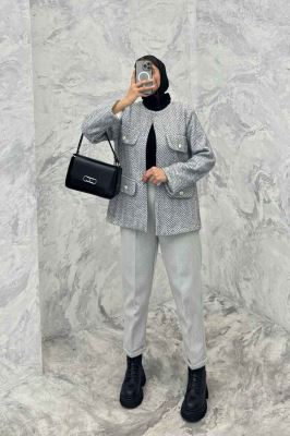 کت چهار جیب لمزور زیگزاگ