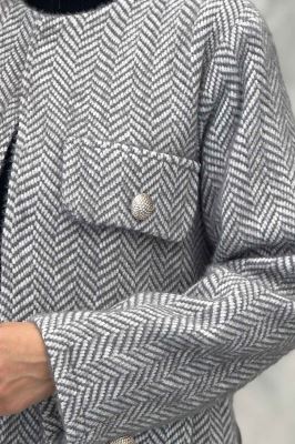 کت چهار جیب لمزور زیگزاگ